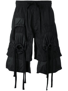 embroidered gathered shorts KTZ