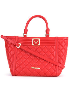 quilted trapeze tote Love Moschino
