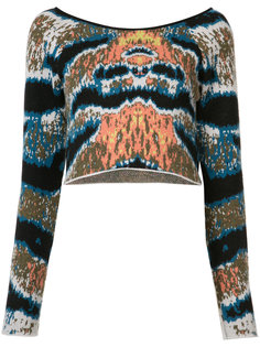 cropped tiger stripe sweater Baja East