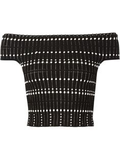 укороченный топ с открытыми плечами Alexander McQueen