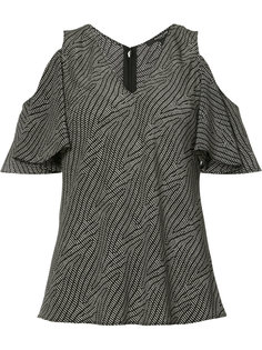 cut-off shoulders V-neck blouse Derek Lam