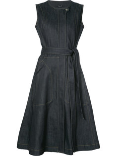 belted denim flared dress Derek Lam
