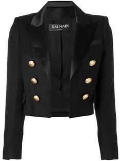 open front cropped blazer Balmain