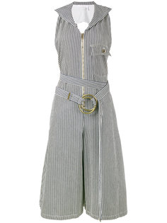 pinstriped dungaree jumpsuit Chloé