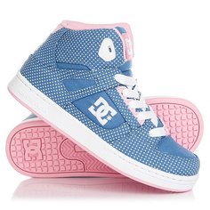 Кеды кроссовки высокие детские DC Rebound Tx Se Blue/White Print