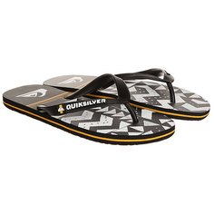 Вьетнамки Quiksilver Molokaislablapu Black/White/Orange