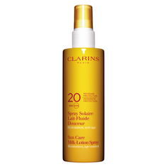 CLARINS Солнцезащитное увлажняющее молочко-спрей для лица и тела SPF 20 150 мл