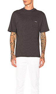 Футболка в мини полоску с круглым вырезом - Stussy