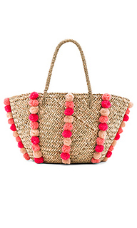 Carried away pom pom beach basket - Seafolly