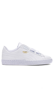 Сникерсы basket heart из лакированной кожи - Puma