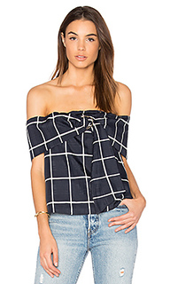 Plaid off the shoulder top - J.O.A.