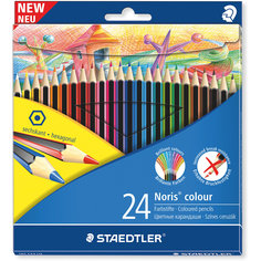 Карандаш цветной Noris Colour, набор 24 цвета, Wopex Staedtler