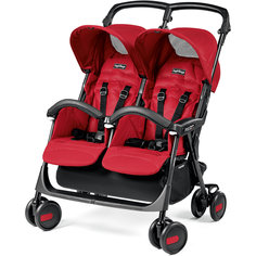 Прогулочная коляска для двойни Aria Shopper Twin,  Peg-Perego, Mod Red