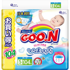 Подгузники ULTRA JUMBO PACK, S 4-8 кг., 104 шт., Goon