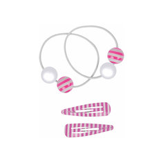 Набор резинок и заколок 4шт для девочки BUTTON BLUE