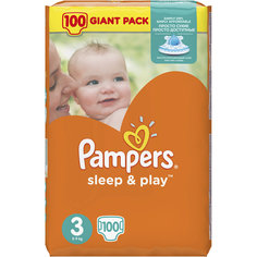 Подгузники Pampers Sleep &amp; Play Midi, 5-9 кг, 3 размер, 100 шт., Pampers