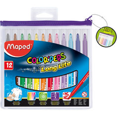 Фломастеры COLORPEPS, 12 цветов, MAPED