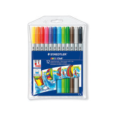 Staedtler Фломастеры NorisClub двусторонние, 12 цв.