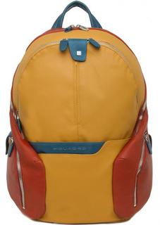 Вместительный желтый рюкзак Piquadro