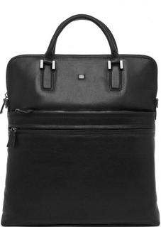 Черная кожаная сумка Sergio Belotti