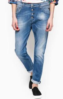 Джинсы бойфренд с застежкой на болты Replay