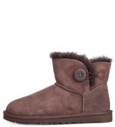 Замшевые полусапоги с натуральным мехом UGG Australia