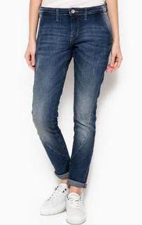 Синие джинсы с заломами и потертостями Hilfiger Denim