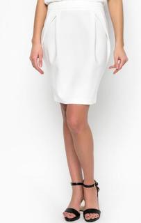 Белая юбка оригинального кроя Patrizia Pepe