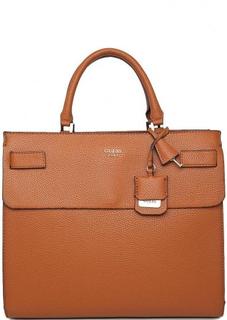 Коричневая сумка с двумя отделами Guess