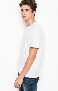 Футболка из хлопка белого цвета Mustang