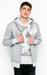 Серая толстовка с нашивками G Star RAW