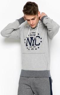 Хлопковая толстовка с принтом и вышивкой Tommy Hilfiger