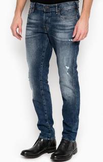 Зауженные джинсы на болтах Guess