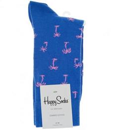 Синие носки из хлопка Happy Socks