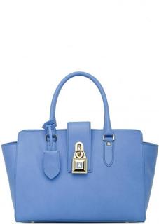 Кожаная сумка с декоративным замком Patrizia Pepe