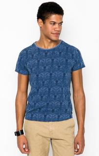 Синяя футболка из хлопка Scotch&Soda