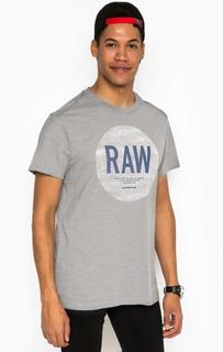Серая футболка с принтом G Star RAW