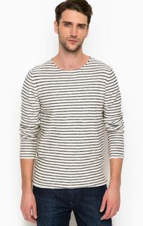 Хлопковый джемпер в полоску Tom Tailor Denim