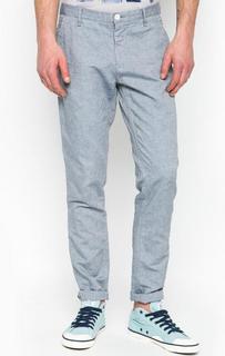 Синие зауженные брюки из хлопка Pepe Jeans