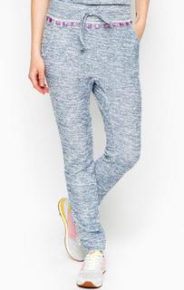 Синие брюки с декоративной отделкой MET