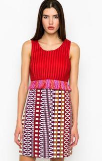 Платье без рукавов с оборкой по поясу Pinko