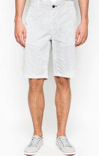 Белые хлопковые шорты в полоску Gaudi