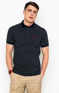Синяя футболка поло из хлопка Barbour