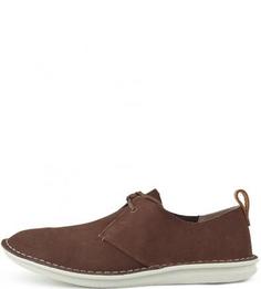 Коричневые замшевые ботинки Clarks