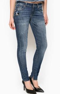 Синие джинсы с потертостями Liu Jo