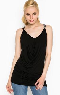 Черный топ из вискозы MET