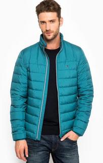 Бирюзовый пуховик на молнии Hilfiger Denim