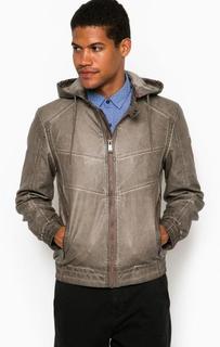 Серая куртка со съемным капюшоном Guess