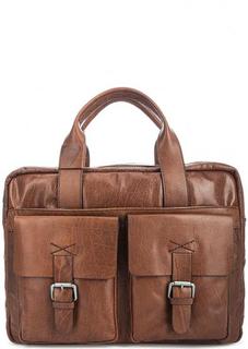 Кожаная сумка через плечо с двумя отделами Strellson