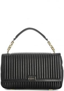 Кожаная сумка с короткой ручкой и дополнительным плечевым ремнем Dkny